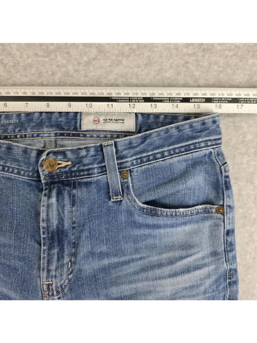AG Adriano Goldschmied Everett Jeans Mens 32x29 Slim Straight Light Wash Denim